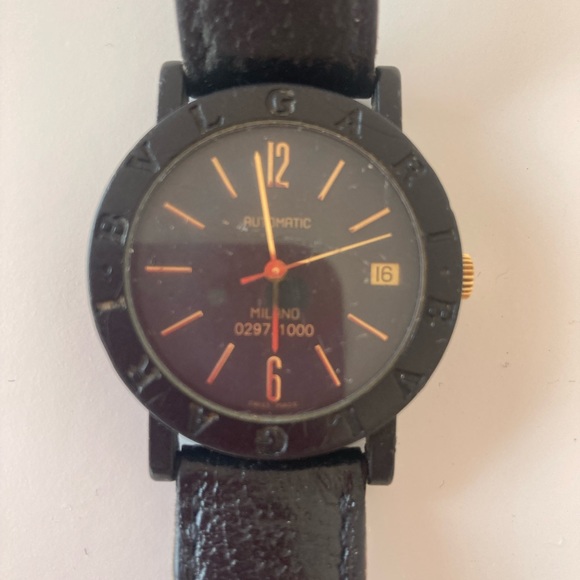 Unique rare carbongold Bulgari watch,unisex with warranty and original box 1993 - Picture 3 of 10